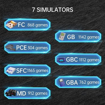 GB300 3,0-инчов екран Ръчна игрова конзола Плейър Конзола за видеоигри вградена 6000 игра за SF/SFC/GB/GBA Поддръжка AV изход
