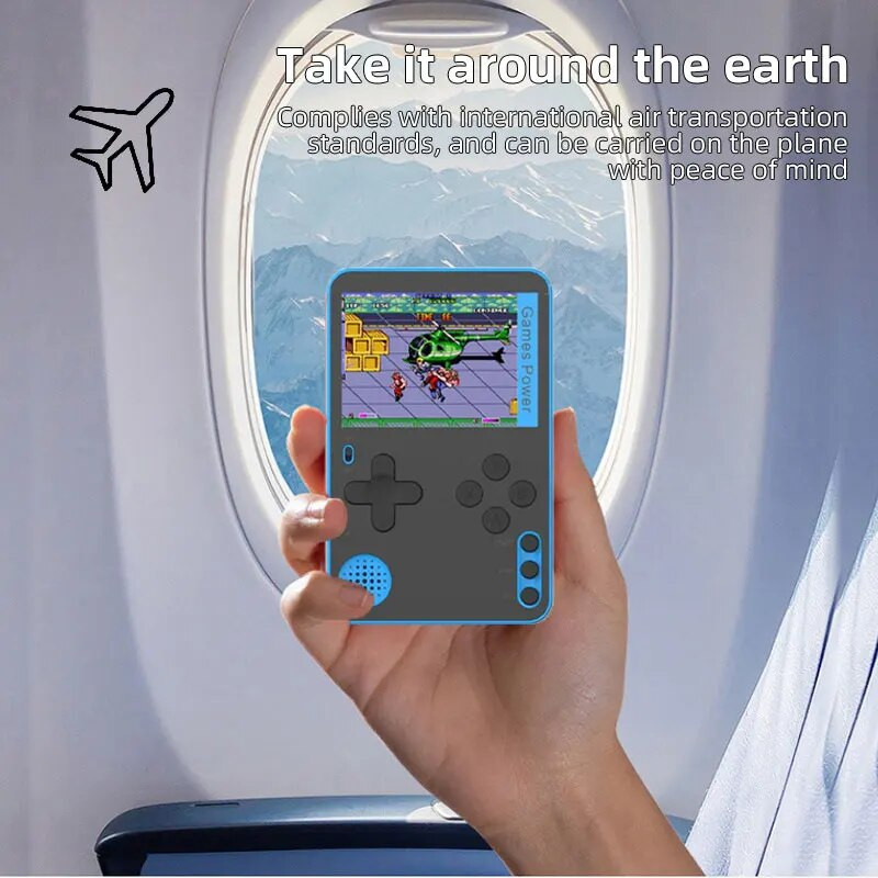 Kézi játékkonzol 500 Classic Games LCD hordozható retro videó mini játékkonzol újratölthető, nagyszerű ajándék gyerekeknek és felnőtteknek