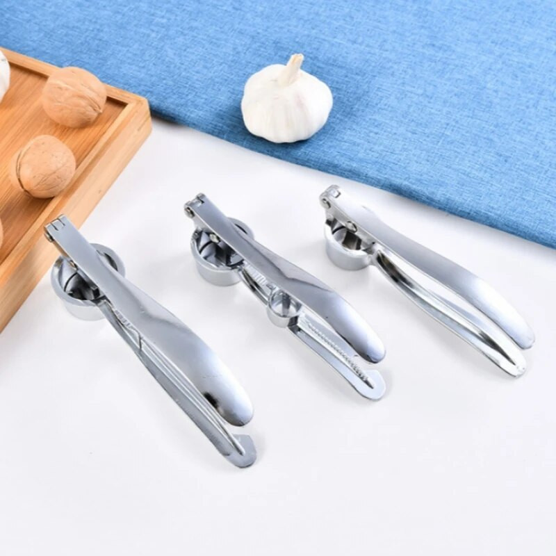 Concasor pentru presă de usturoi din oțel inoxidabil Storcator de ghimbir multifuncțional Mașină de pisare de mână pentru bucătărie Tocător de ghimbir Gadget de bucătărie