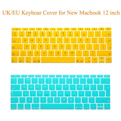 Macbook 12 nahale Euroopa EU/UK EURO Inglise silikoonist klaviatuuri kate Kaitse 2017. aasta Macbook Pro 13 jaoks (puuteriba puudub) Klaviatuur