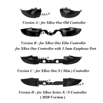 IVYUEEN 10 PCS за Xbox One Series XS Elite Controller RB LB Bumper Trigger Button Mod Kit Резервни части за ремонт Аксесоари