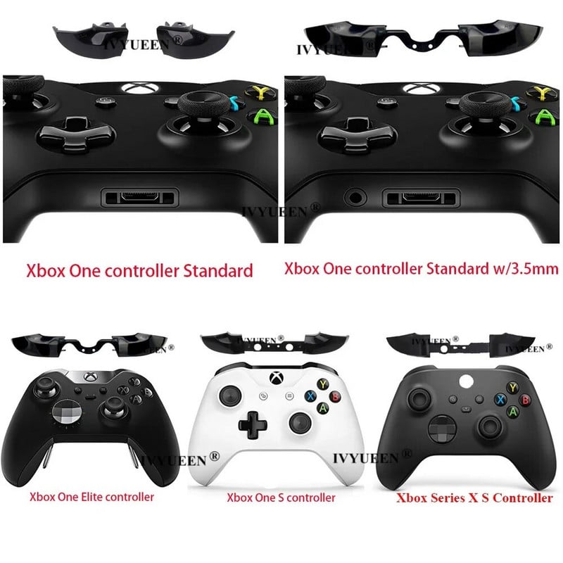 IVYUEEN 10 buc pentru controler Xbox One Series XS Elite RB LB Buton de declanșare a barei de protecție Kit de mod pentru piese de reparație de schimb Accesorii