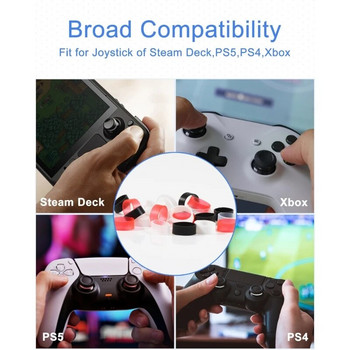 48Pcs Protective Ring for Steam-Deck/PS5-/PS4-/Switch- PRO Κάλυμμα δακτυλίου σιλικόνης