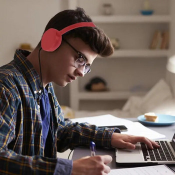 Слушалки за деца Кабелни мрежови клас слушалки с 3,5 мм щепсел Универсални музикални слушалки за телефонни компютърни слушалки за лаптоп