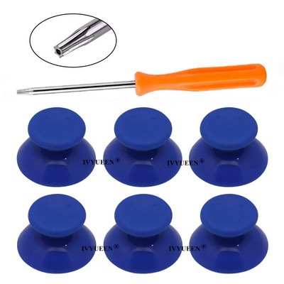 IVYUEEN 6 db Fekete Szürke 3D Analog Stick Joystick Xbox 360 Controller Thumbstick sapkák X box 360 analóg javító alkatrészekhez