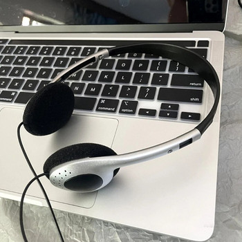 Headphones Personality Ρετρό Ακουστικά Μαύρο Ακουστικό Μόδας πάνω από το αυτί Ακουστικό 3,5mm Clear Headset Photo Props Personality