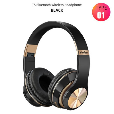 Sulankstomos sportinės ausinės HiFi ausinės Belaidės ausinės Bluetooth muzikinės ausinės Over Ear Bass Ausinės su mikrofono palaikymu TF kortelė