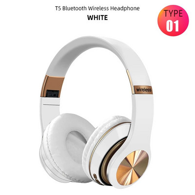Sulankstomos sportinės ausinės HiFi ausinės Belaidės ausinės Bluetooth muzikinės ausinės Over Ear Bass Ausinės su mikrofono palaikymu TF kortelė