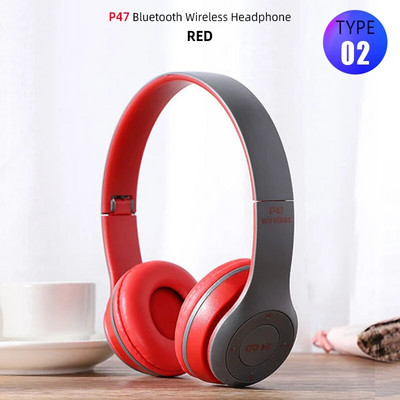 Sulankstomos sportinės ausinės HiFi ausinės Belaidės ausinės Bluetooth muzikinės ausinės Over Ear Bass Ausinės su mikrofono palaikymu TF kortelė