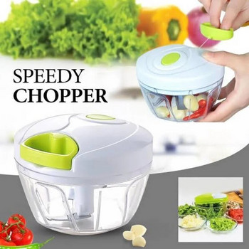 Χειροκίνητος μύλος σκόρδου Food Chopper Vegetable Cutter, Hand String Vegetable Chopper Onions Cutter with Mixer Food Processor