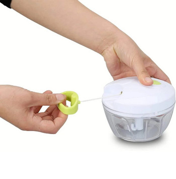 Χειροκίνητος μύλος σκόρδου Food Chopper Vegetable Cutter, Hand String Vegetable Chopper Onions Cutter with Mixer Food Processor
