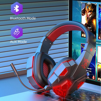 Επαγγελματικά ακουστικά παιχνιδιών Bluetooth με αποσπώμενο μικρόφωνο για φορητό υπολογιστή Xbox Smart Phone Gamer Headset