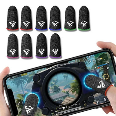 Egy pár ujjbegy játékhoz Pubg mobil csúszásgátló ujjkesztyű játékvezérlő ujjpersely érintőképernyős mobiljátékokhoz