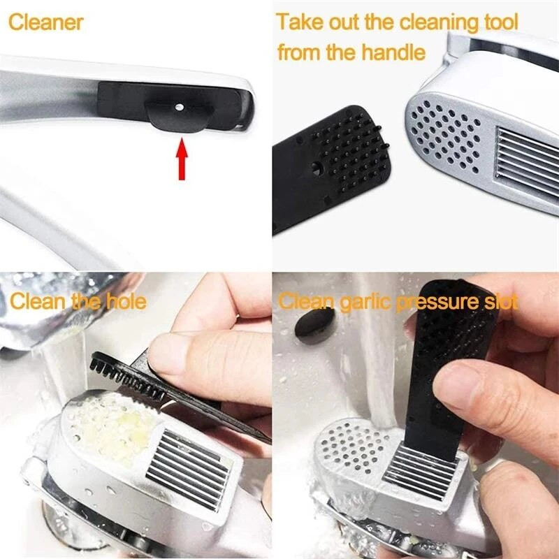 Alumīnija sakausējums Ķiploku presēšanas un sagriešanas rokas instrumenti Dārzeņi Ingvera spiedes smalcinātājs Virtuves piederumi