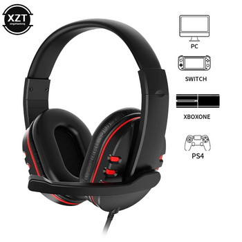 Headworn Wired Game Headphones with Microphone for PS4 XBOX one Ανδρικά Cool Game Earphones Clear Call Headphone for Laptop Tablets