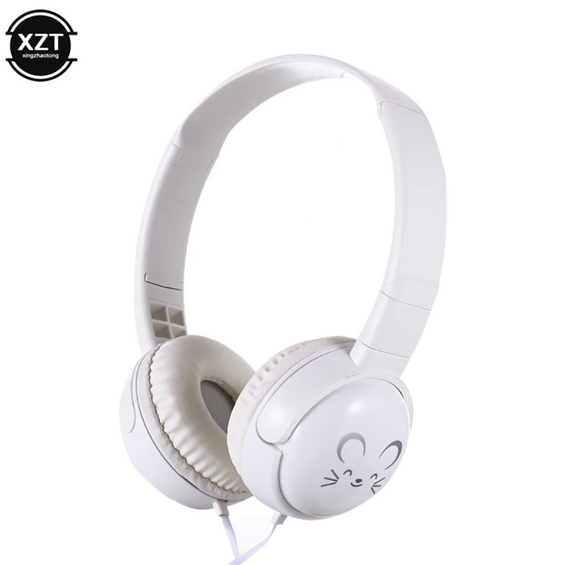 Jaukas bērnu austiņas meitenēm bērniem ar mikrofonu, 3,5 mm ligzdu 3D stereo mūzikas vadu austiņas Gamer mobilais tālrunis iphone klēpjdators dāvana