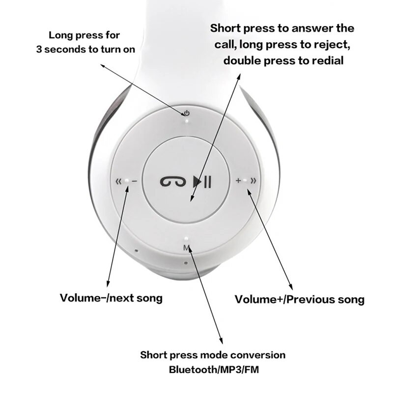 Vezeték nélküli Bluetooth fejhallgató mikrofonnal összecsukható HIFI sztereó basszus sport fülhallgató PS4 PS5 XBox PC laptop játék fejhallgatóhoz