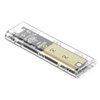 Θήκη προσαρμογέα περιβλήματος M.2 NVMe SSD χωρίς εργαλείο Αλουμινίου Θήκη USB C 3.1 Gen 2 10 Gbps σε NVMe PCIe Εξωτερικό περίβλημα για M2 NVMe SSD