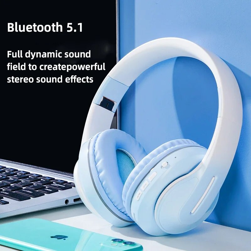 Căști Gamer Muzică Căști Blutooth Surround Sound Căști fără fir Suportă TF Cu Micr Lumină colorată PC Laptop Recepție