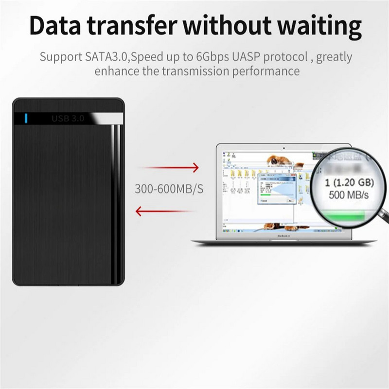 HDD SSD házadapter merevlemez USB3.0 5 Gbps külső hordozható tokos adapter számítógépekhez telefonokhoz laptopokhoz tartozékok