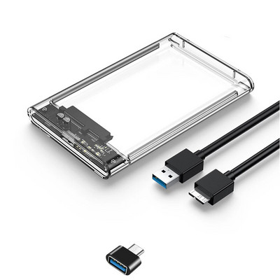 USB 3.0–2,5 colio SATA dėklas HDD SSD korpusas Išorinis 5Gbps kietojo disko disko dėžutė, skirta asmeniniam nešiojamajam kompiuteriui išmaniajam telefonui PS5 dėklas Hd Externo