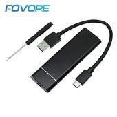 M.2 USB 3.1 Type C SSD Mobiliojo standžiojo disko dėžutė Adapterio kortelė m2 prie usb USB3.1 Type-C išorinio korpuso dėklas, skirtas 2230 2242 2260 2280