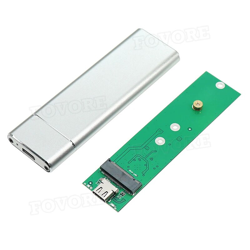 M.2 USB 3.1 Type C SSD Mobiliojo standžiojo disko dėžutė Adapterio kortelė m2 prie usb USB3.1 Type-C išorinio korpuso dėklas, skirtas 2230 2242 2260 2280