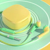 3,5 mm / C tipo į ausis įdedamos laidinės ausinės Sportinės ausinės žemų dažnių stereo muzikos ausinės su mikrofonu, skirtos mobiliajam telefonui, nešiojamam kompiuteriui