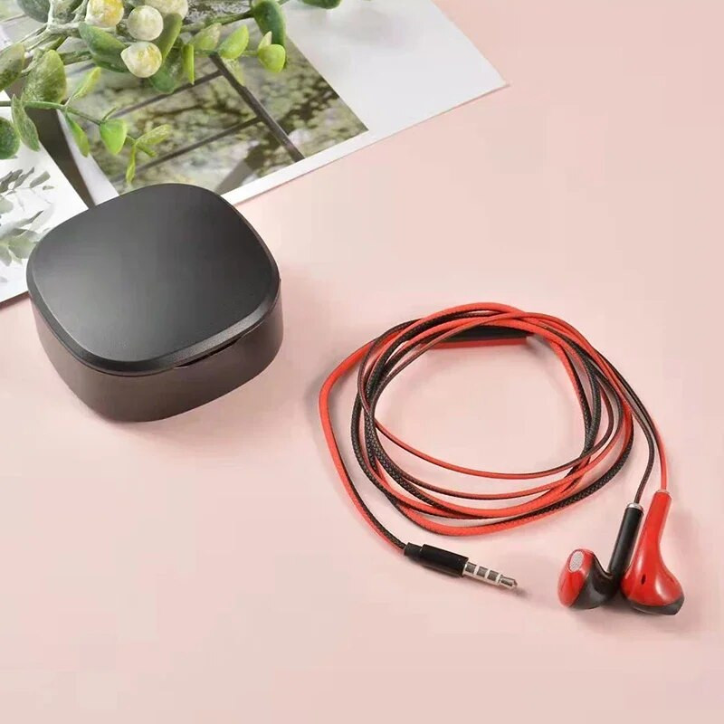 3,5 mm / C tipo į ausis įdedamos laidinės ausinės Sportinės ausinės žemų dažnių stereo muzikos ausinės su mikrofonu, skirtos mobiliajam telefonui, nešiojamam kompiuteriui