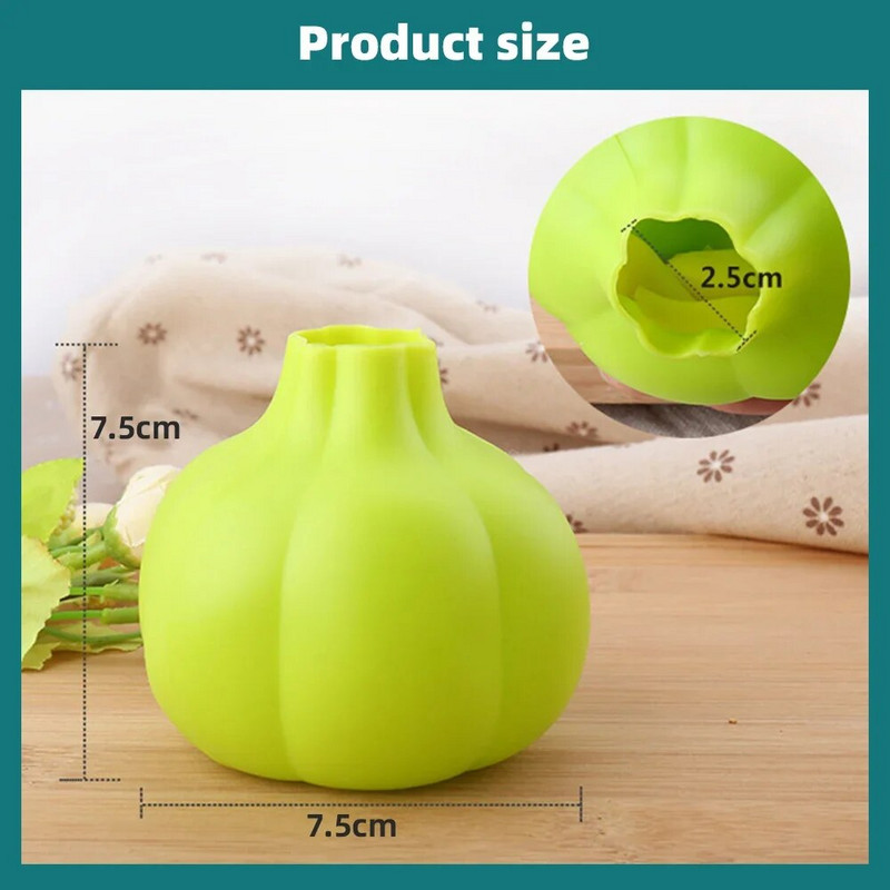 Silikona pīlinga spiede ķiploku pīlinga rīks Manuāls ķiploku mizotājs Mājsaimniecības daudzfunkcionāls apaļš ķiploku presēšanas piederums