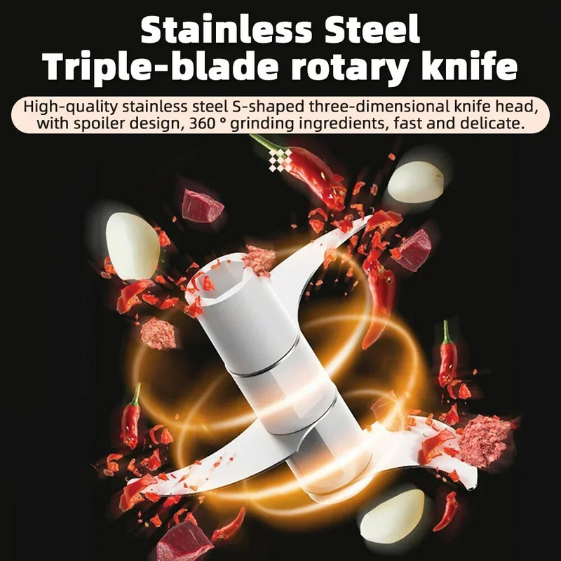 250 ml Tocator manual de carne Tocator de usturoi Rotire Presa de usturoi Concasor legume Ceapa Unelte Accesorii de bucatarie Gadgets