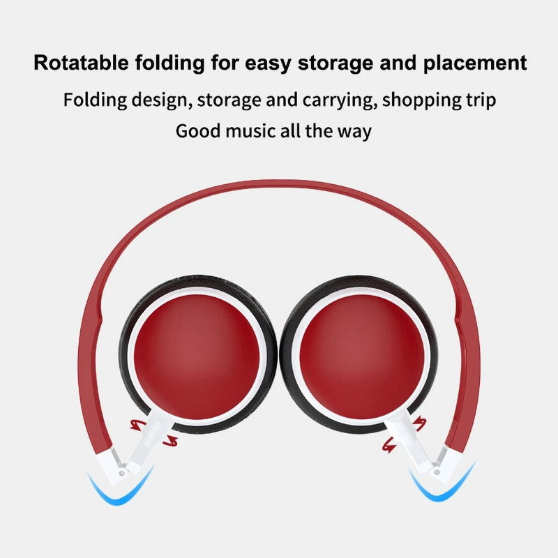 Căști de gaming cu fir subwoofer Hifi Calitate sunet pliabil, portabil, mufă de 3,5 mm, potrivit pentru gazdă de jocuri pe PC Toate telefoanele inteligente