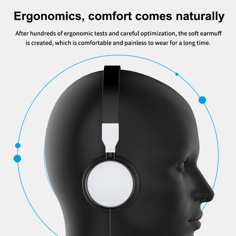 Căști de gaming cu fir subwoofer Hifi Calitate sunet pliabil, portabil, mufă de 3,5 mm, potrivit pentru gazdă de jocuri pe PC Toate telefoanele inteligente