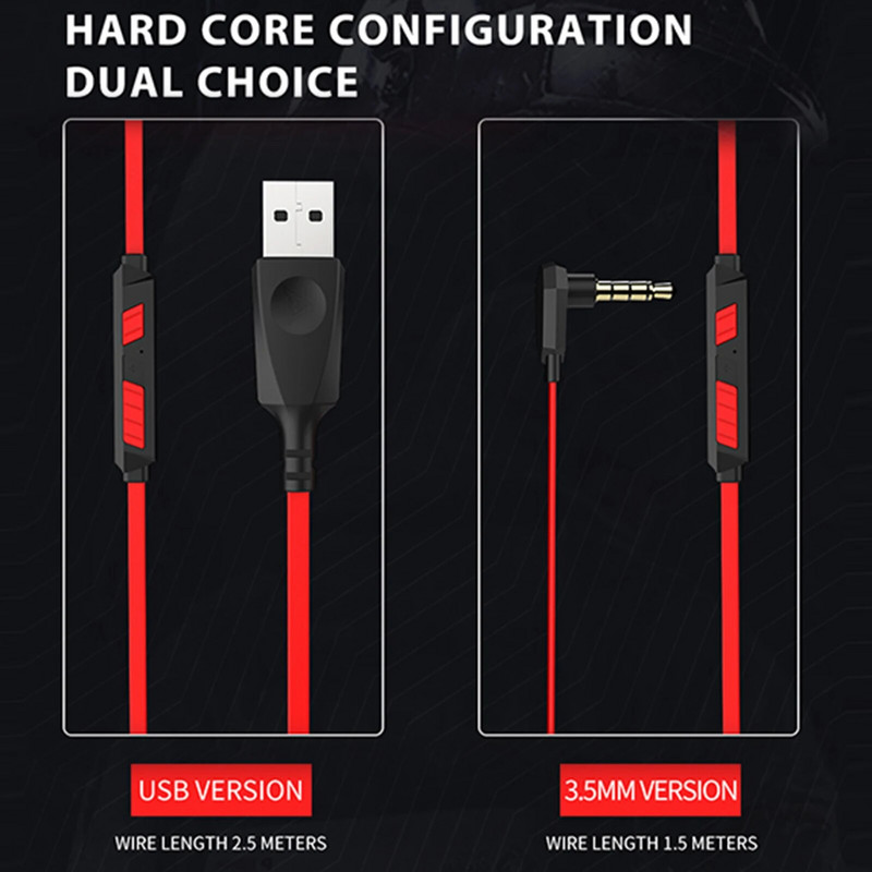 TAIOU TG10 spēļu austiņas 3,5 mm/USB vadu austiņas tālruņa klēpjdatoram ar trokšņu slāpēšanas mikrofonu, 10 mm dinamiskās draivera austiņas