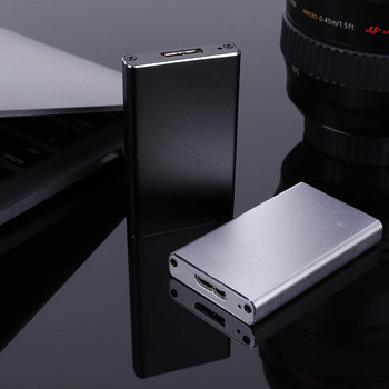Θήκη σκληρού δίσκου MSATA σε USB3.0 Μίνι θήκη SSD Υποστήριξη Θήκη προσαρμογέα περιβλήματος UASP SSD 6Gbps για σκληρό δίσκο 30*25/50 MSATA SSD
