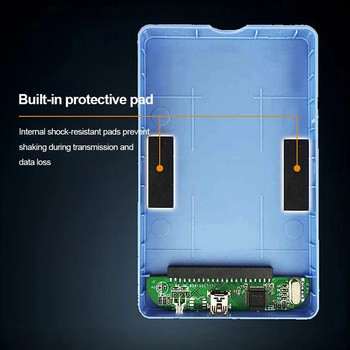 Кутия с 2,5-инчов преносим твърд диск Кутия за твърд диск SATA HDD/SSD Кутия 6Gbps кутия за външен твърд диск за MacBook PC