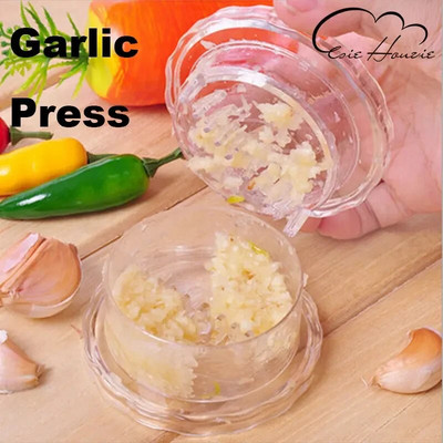 Prese de usturoi cu răsucire manuală Concasor de usturoi din plastic Tocător de legume Tocător de usturoi Cutie Accesorii pentru casă Gadget de bucătărie