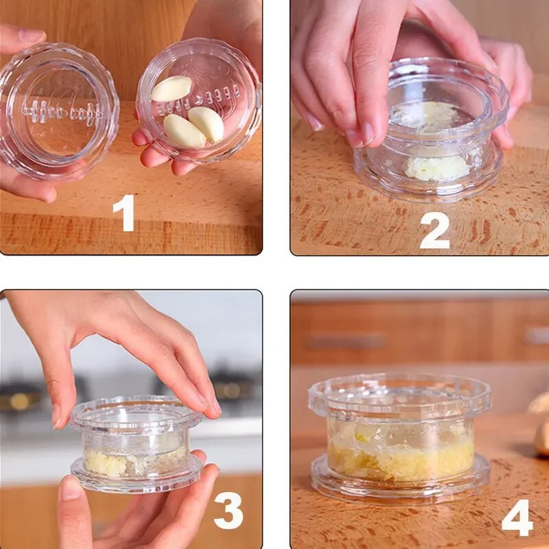 Manuālas griežamās ķiploku spiedes Plastmasas ķiploku smalcinātājs Dārzeņu smalcinātājs Ķiploku dzirnaviņas Kaste Mājas piederumi Virtuves sīkrīki