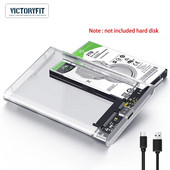 USB C/3.0/3.1 į SATA III kietojo disko dėklas 2,5 colio išorinio kietojo disko korpusas Didelės spartos 5 Gbps HDD SSD korpusas 5 TB palaikymas UASP