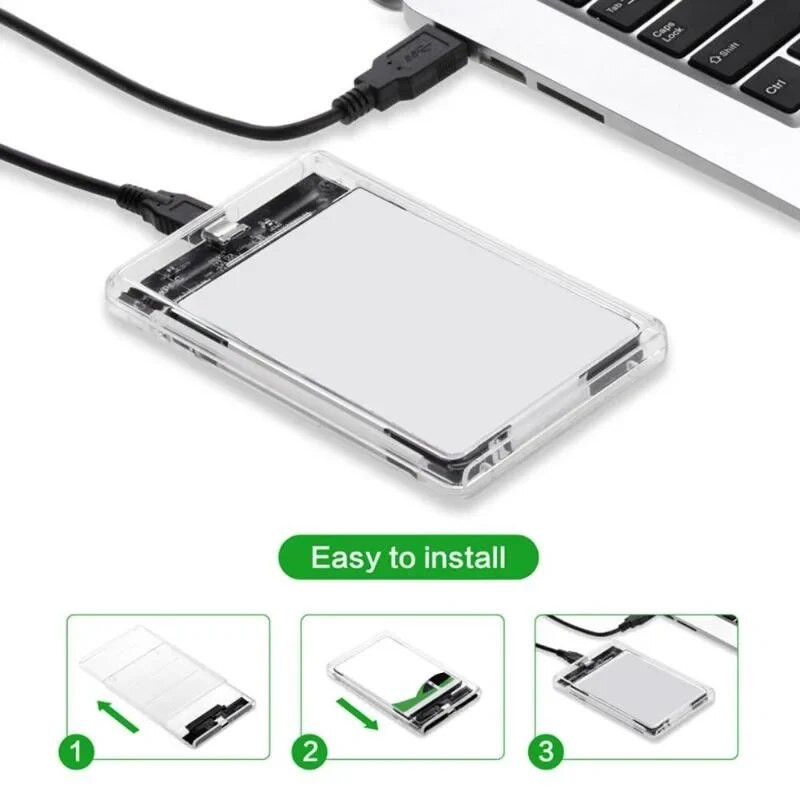 USB C/3.0/3.1 na SATA III Kućište za tvrdi disk 2,5" Kućište vanjskog tvrdog diska velike brzine 5Gbps HDD SSD kućište 5TB Podrška UASP