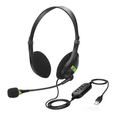 Ενσύρματα ακουστικά ακύρωσης θορύβου 3,5 χιλιοστών Μικρόφωνο Universal USB Headset with Microphone for PC/laptop/Computer headset