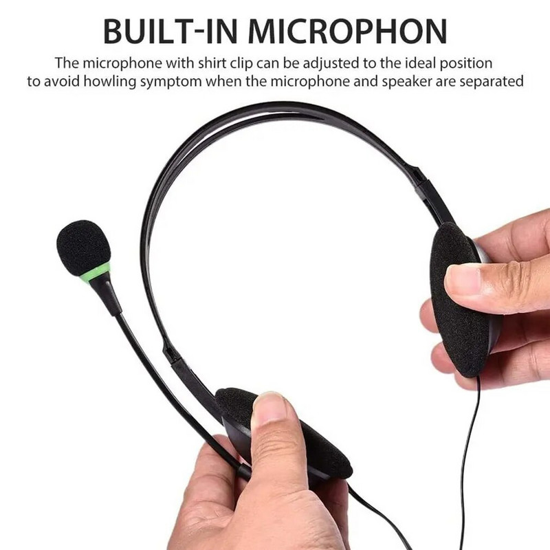 3,5 mm triukšmą slopinančios laidinės ausinės mikrofonas Universalios USB ausinės su mikrofonu, skirtos kompiuteriui / nešiojamam kompiuteriui / kompiuterio ausinėms