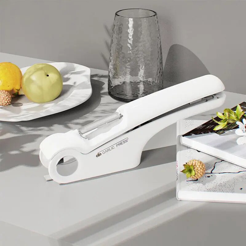 1PC višenamjenska ručna preša za češnjak 4-u-1 kuhinjska preša za češnjak Ručna mašina za pire od češnjaka