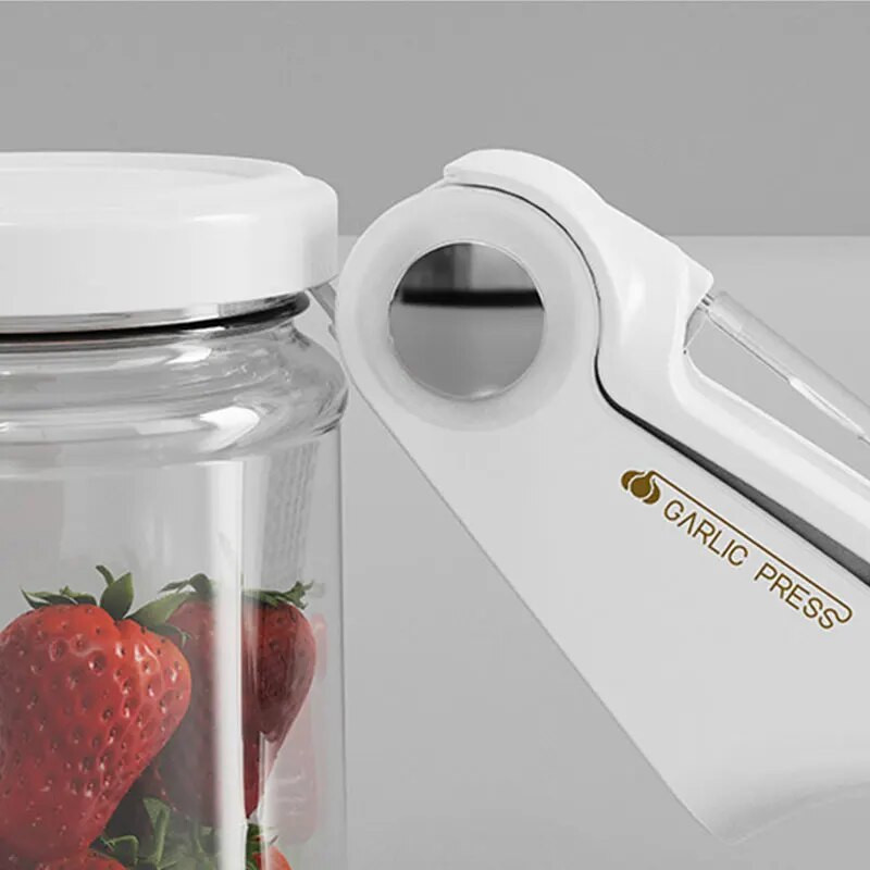 1PC višenamjenska ručna preša za češnjak 4-u-1 kuhinjska preša za češnjak Ručna mašina za pire od češnjaka