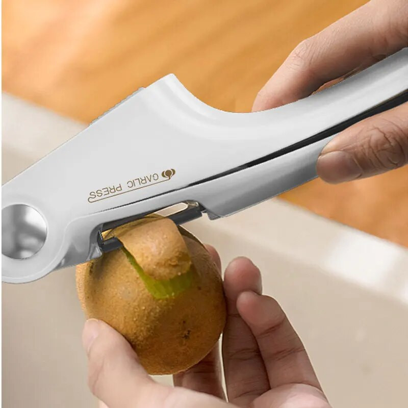 1PC višenamjenska ručna preša za češnjak 4-u-1 kuhinjska preša za češnjak Ručna mašina za pire od češnjaka