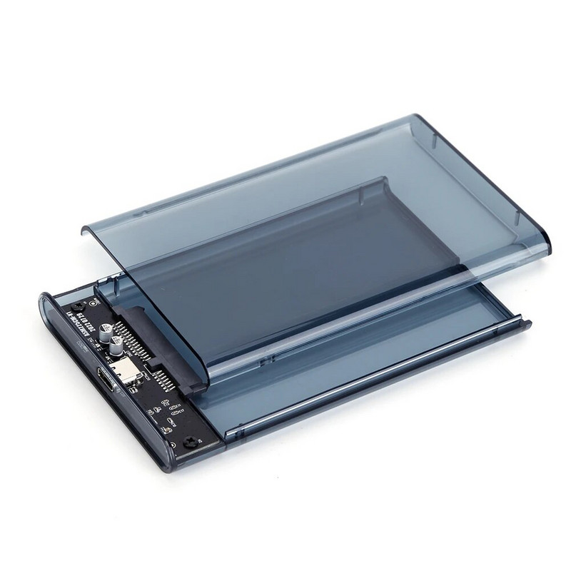 Carcasă HDD externă de 2,5 inchi SATA la USB 3.1 6 Gbps 8 TB SSD Hard disk Carcasă USB 3.0 la cutie transparentă pentru hard disk tip C
