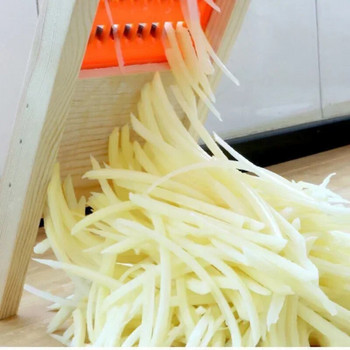 Дървено ренде за зеленчуци Машина за нарязване на картофи Домакински зеленчуци Плодове Моркови Чипър Кухненска шредер Белачка Машина за смачкване Аксесоари
