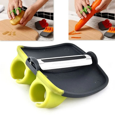 Mașină de curățat fructe Lamă inoxidabilă Lămâie Grapefruit Tăiător de fructe Cu dublu degete Deschizător Dispozitiv de tăiat rapid Gadgets de bucătărie