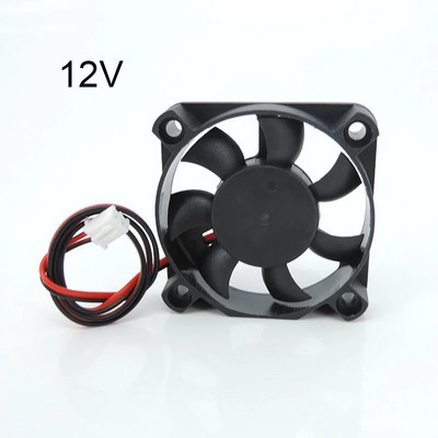 DC 5010 5V 12V 24V voltas 5cm Kompiuterio procesoriaus aušintuvo aušinimo ventiliatorius 50MM mažas išmetimo ventiliatorius 3D spausdintuvui 2 kontaktų 50x50x10mm movinis guolis