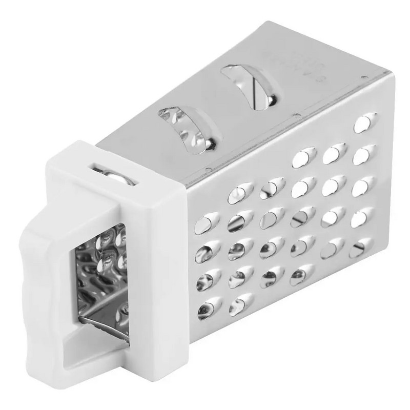 Mini 4 oldalas rozsdamentes acél kézi növényi sajtreszelő dobozos tálcával Többcélú konyhai eszközök